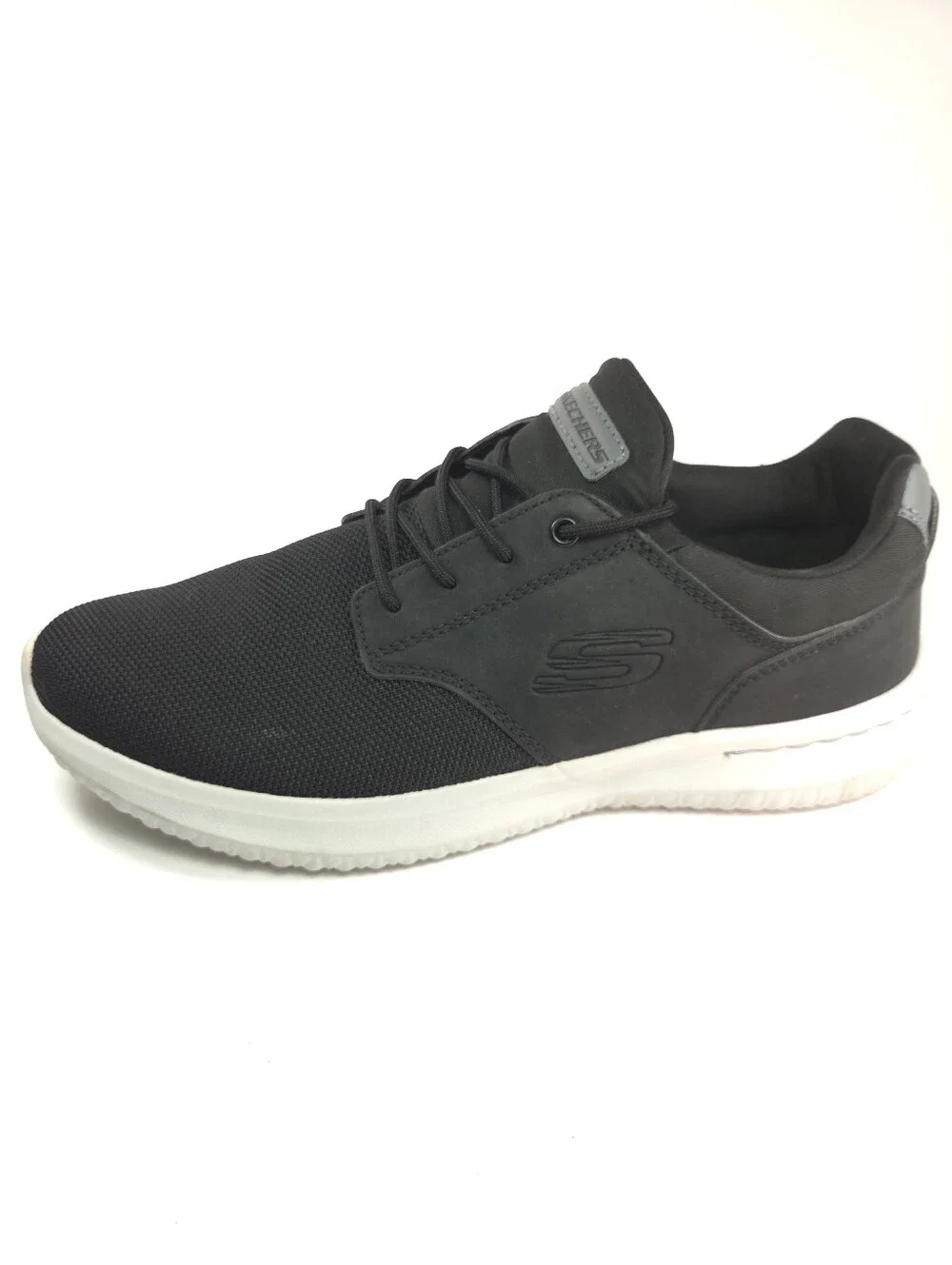 Skechers Delson Black Mesh Slip‑On Sneakers M 11